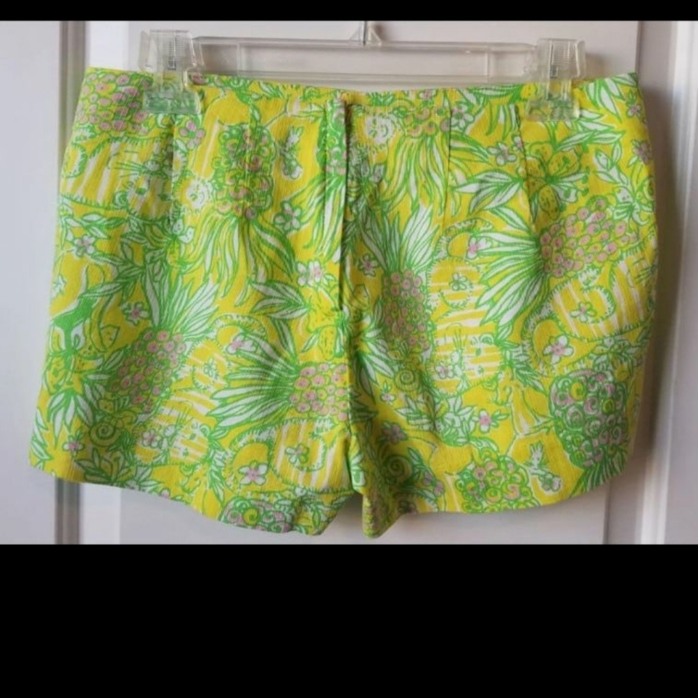 Lilly Pulitzer Liza Shorts Crazy Cat Print